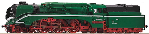 Dampflokomotive 02 0201-0 der DR in dunkelgrüner Ursprungslackierung