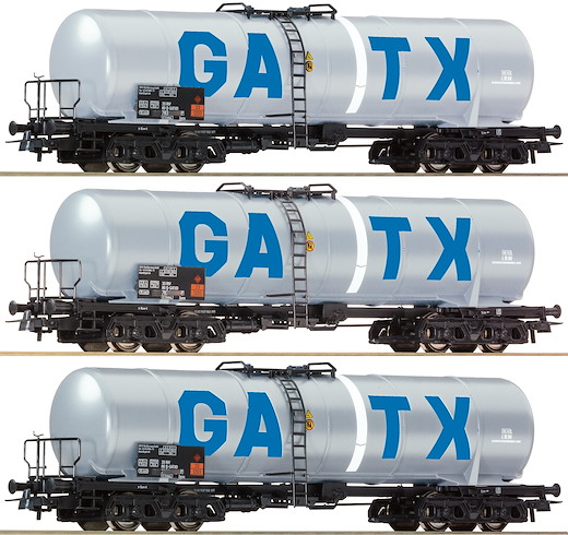 Set: 3-tlg. Kesselwagen, GATX, Privatbahn