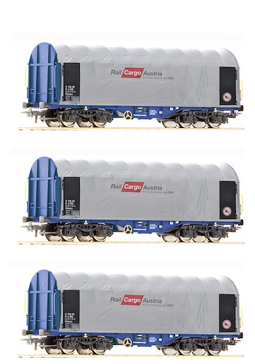 Set: 3-tlg. Schiebeplanenwagen, ÖBB