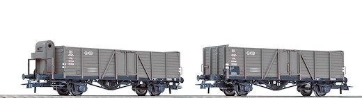 Set: 2-tlg. Offene Güterwagen, GKB
