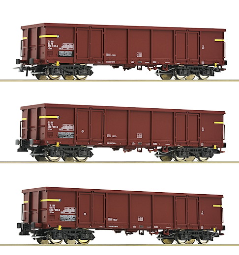 Set: 3-tlg. Offene Güterwagen, FS