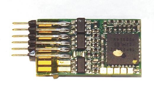 6-poliger Decoder, gerade Stifte (NEM 651)