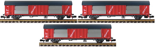 3-tlg. Set Postwagen PTT Bauart Hbbkkss der Niederländischen Post, NS