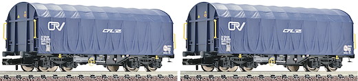2-tlg. Set Schiebeplanenwagen Bauart Shimms, CFL (Cargo)