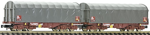 2-tlg. Set Schiebeplanenwagen Bauart Shimms, SNCF