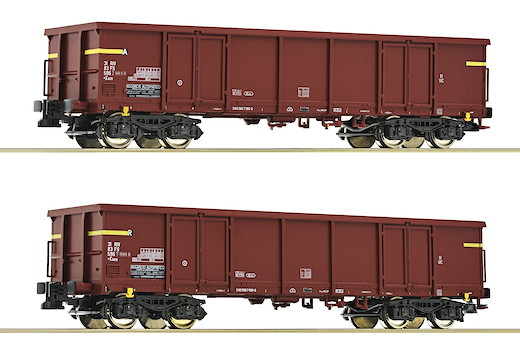 2-tlg. Set: Offene Güterwagen, FS