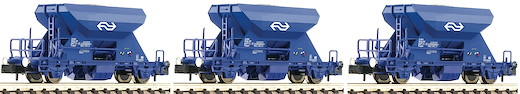 3-tlg. Set: Schotterwagen Bauart Fccpps, NS, Privatbahn
