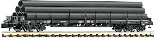 Rungenwagen Bauart Rs 684 mit Röhrenbeladung, DB AG