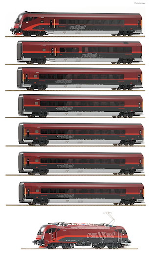 8-tlg. Set: Railjet, ÖBB