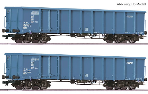 Set: 2-tlg. Offene Güterwagen, CD Cargo, Privatbahn