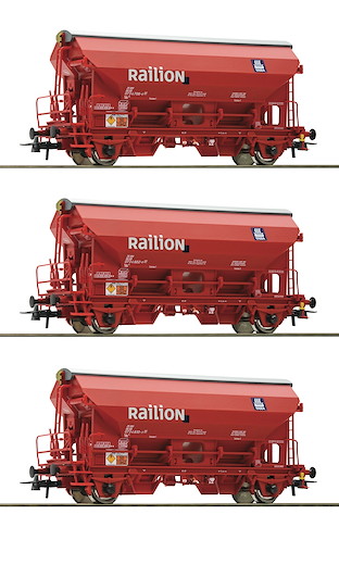 Set: 3-tlg. Schwenkdachwagen, DB AG