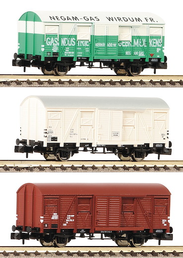 3-tlg. Set gedeckte Güterwagen Bauart Gs, NS