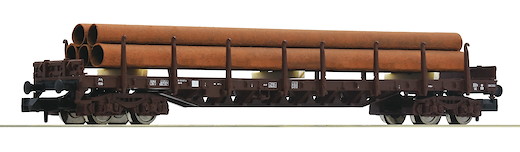 Rungenwagen mit Rohrbeladung, DSB