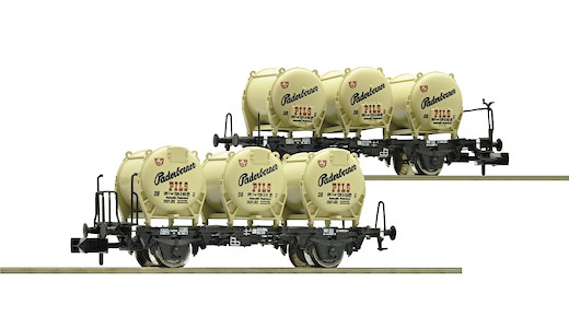 2-tlg. Set Behältertransportwagen "Paderborner Pils", DB
