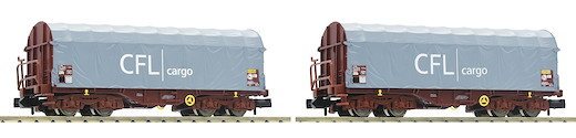 2-tlg. Set Schiebeplanenwagen, CFL (Cargo)