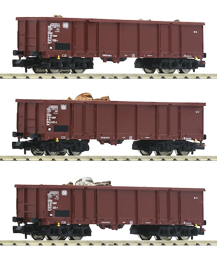 3-tlg. Set Güterwagen mit Schrottbeladung, DB