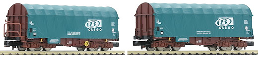2-tlg. Set Schiebeplanenwagen, SNCB-Cargo