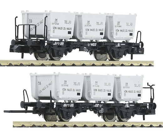 2-tlg. Set Behältertransportwagen, DB