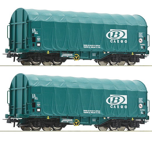 2-tlg. Set: Schiebeplanenwagen, SNCB