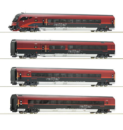 4-tlg. Set: Railjet, ÖBB
