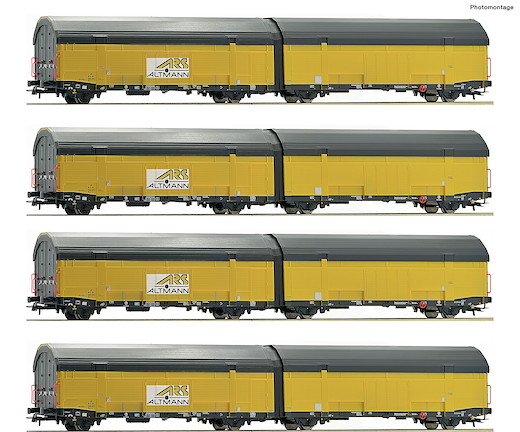 4-tlg. Display: Autotransportwagen, ARS Altmann, Privatbahn
