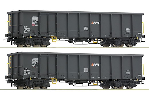 2-tlg. Set: Offene Güterwagen, AWT, Privatbahn
