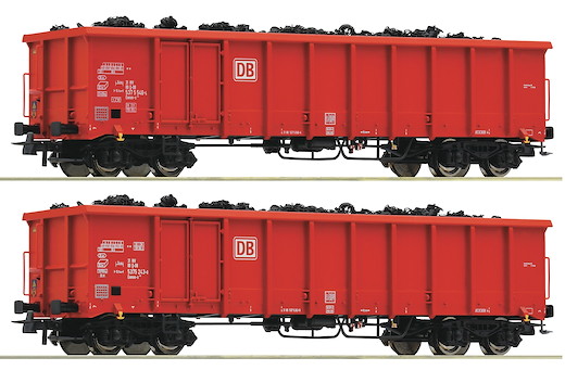 2-tlg. Set: Offene Güterwagen, DB AG