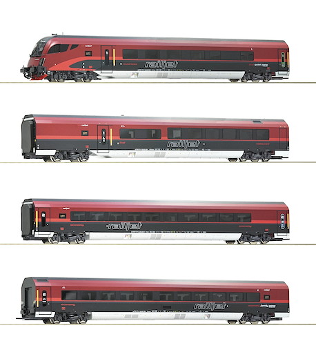 4-tlg. Set: Railjet, ÖBB