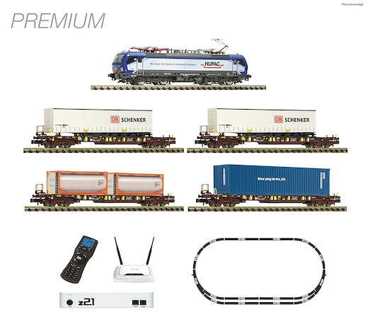 FLEISCHMANN Premium – z21 Digitalset: Elektrolokomotive BR 193 mit Güterzug, HUPAC