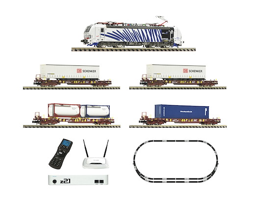 FLEISCHMANN Premium – z21 Digitalset: Elektrolokomotive BR 193 mit Güterzug, Privatbahn