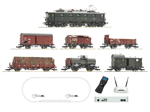 ROCO Edition – z21 Digitalset: Elektrolokomotive BR E 52 mit Güterzug, DRG