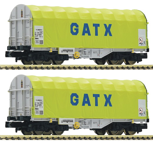 2-tlg. Set: Schiebeplanenwagen, GATX