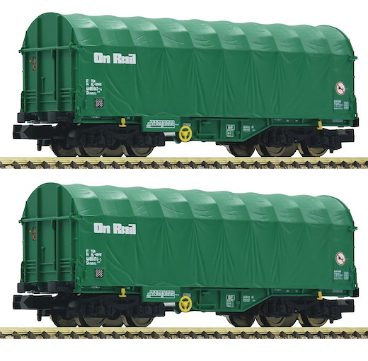 2-tlg. Set: Schiebeplanenwagen, OnRail, Privatbahn