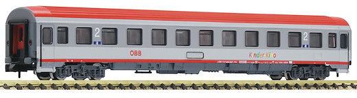Eurofima-Wagen 2. Kl. mit "Kinderkino-Abteil" der ÖBB.