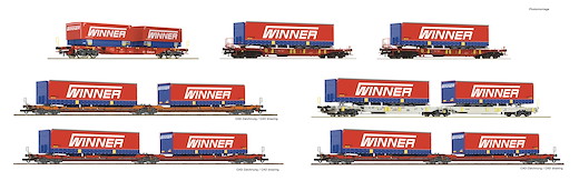 7-tlg. Display: Spedition Winner, Privatbahn
