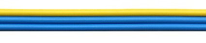 Kupferlitze 3-adrig dreifarbig blau/blau/gelb