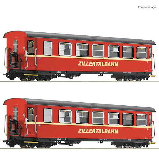 2-tlg Set: Schmalspur-Personenwagen, Zillertalbahn, Privatbahn