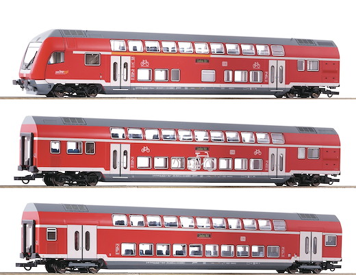 3-tlg. Set: Doppelstockwagen, DB AG