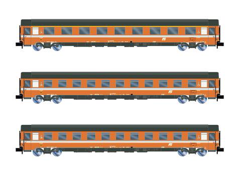 FS 3 Reisezugwagen Eurofima A+2B orange Ep. IV-V