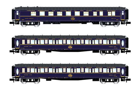 CIWL 3 Wagen Train Bleu WR + 2x Lx Set 2Ep. III