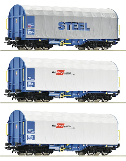 3-tlg. Set: Schiebeplanenwagen, ÖBB