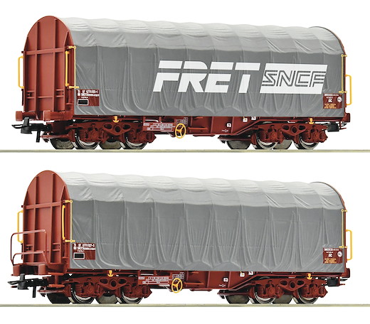 2-tlg. Set: Schiebeplanenwagen, SNCF