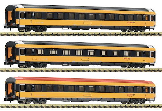 3-tlg. Set: Eurofimawagen, Regiojet, Privatbahn