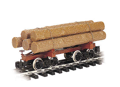 Skeleton log car w/logs