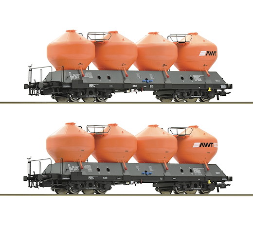 2-tlg. Set: Silowagen, AWT, Privatbahn