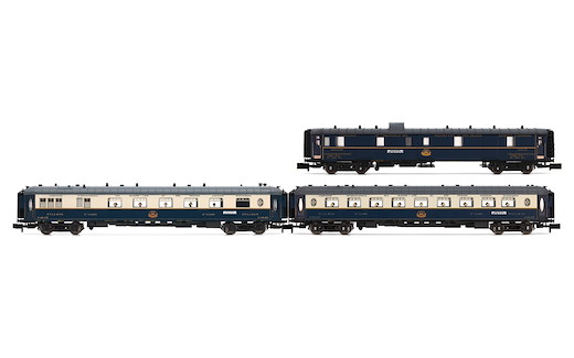 CIWL 3-teil. Set Edelweiss Pullman Express DD3, VPC Fleche d'Or + VP Étoile du Nord, Ep. II
