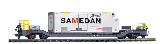 RhB Sb-v 7718 Tragwagen mit Container "Migros" WB002