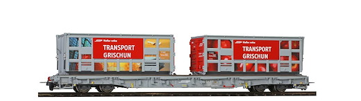RhB R-w 8210 ACTS Tragwagen "Bündner Güterbahn"