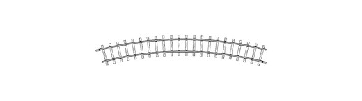 H0m gebogenes Gleis R 330, 30°