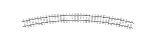 Gebogenes Gleis R 520 mm 30